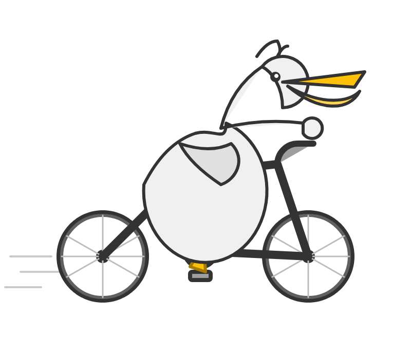 a duck riding a bicycle, drawn by gemini-2.5-pro