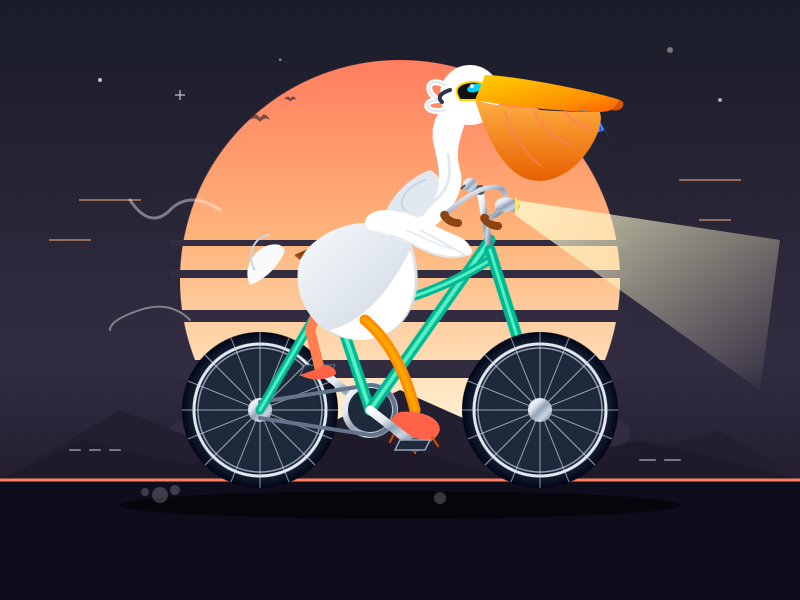 a pelican riding a bicycle, drawn by gemini-3.5-flash